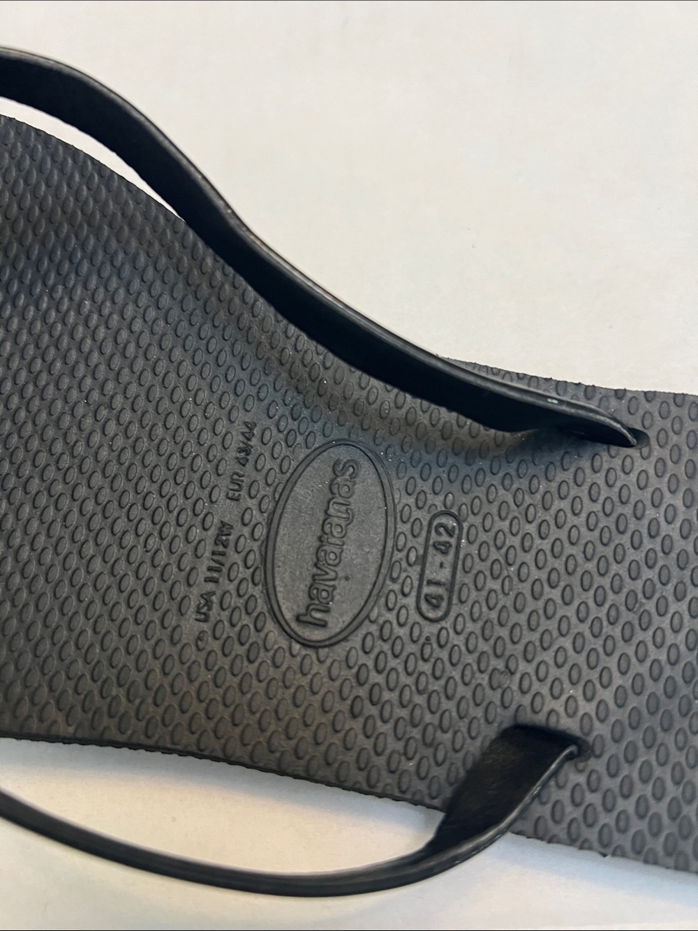 HAVAIANAS BLACK SLIM STRAP FLIP FLOP FLATS SIZE 11/12 WOMENS - Picture 9 of 9